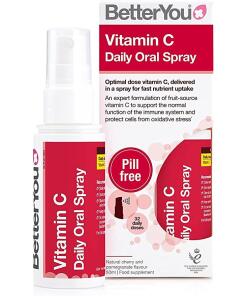 Spray Oral Quotidien à la Vitamine C, Cerise Naturelle et Grenade - 50 ml