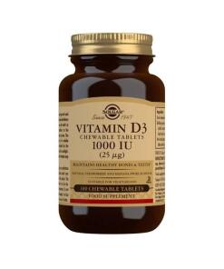 vitamine d3 à mâcher, 25mcg (strawberry & banana swirl) - 100 comprimés à mâcher