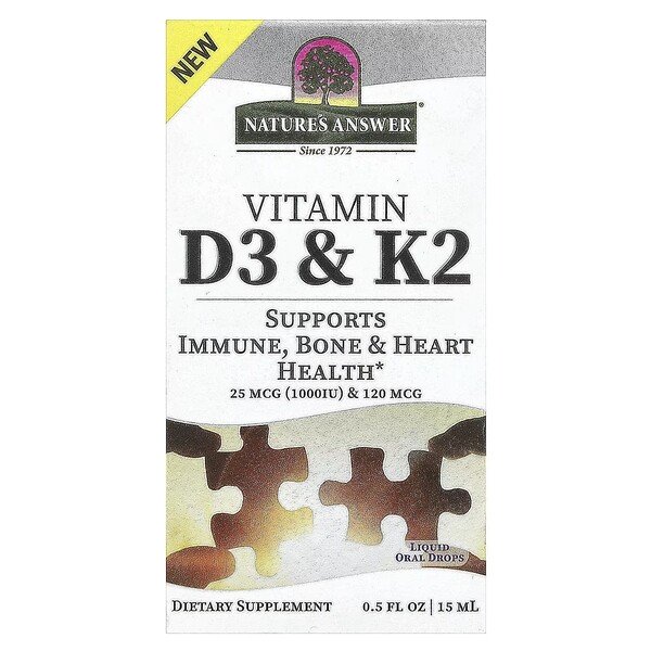 Nature's Answer - Vitamine D3 & K2 - 15 ml