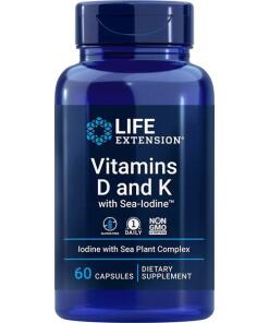Vitamines D et K avec Iode Marin - 60 capsules