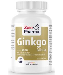 Zein Pharma - Ginkgo Biloba 5000, 100 mg - 120 gélules