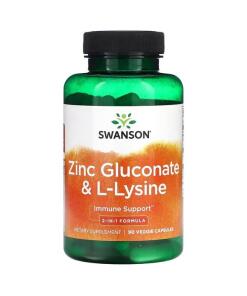 Swanson - Zinkgluconaat & L-Lysine - 90 capsules