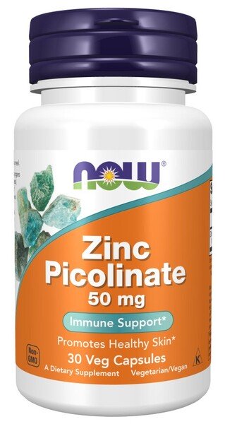 NOW Foods - Picolinate de Zinc, 50mg - 30 gélules végétales