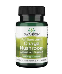 Champignon Chaga à spectre complet, 400mg - 60 gélules
